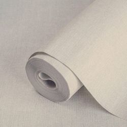 Stylish Fabric Textured Wallpaper, Off White Modern Linen Style Abstract Minimalist Non-Pasted Wall Paper, Wallcovering