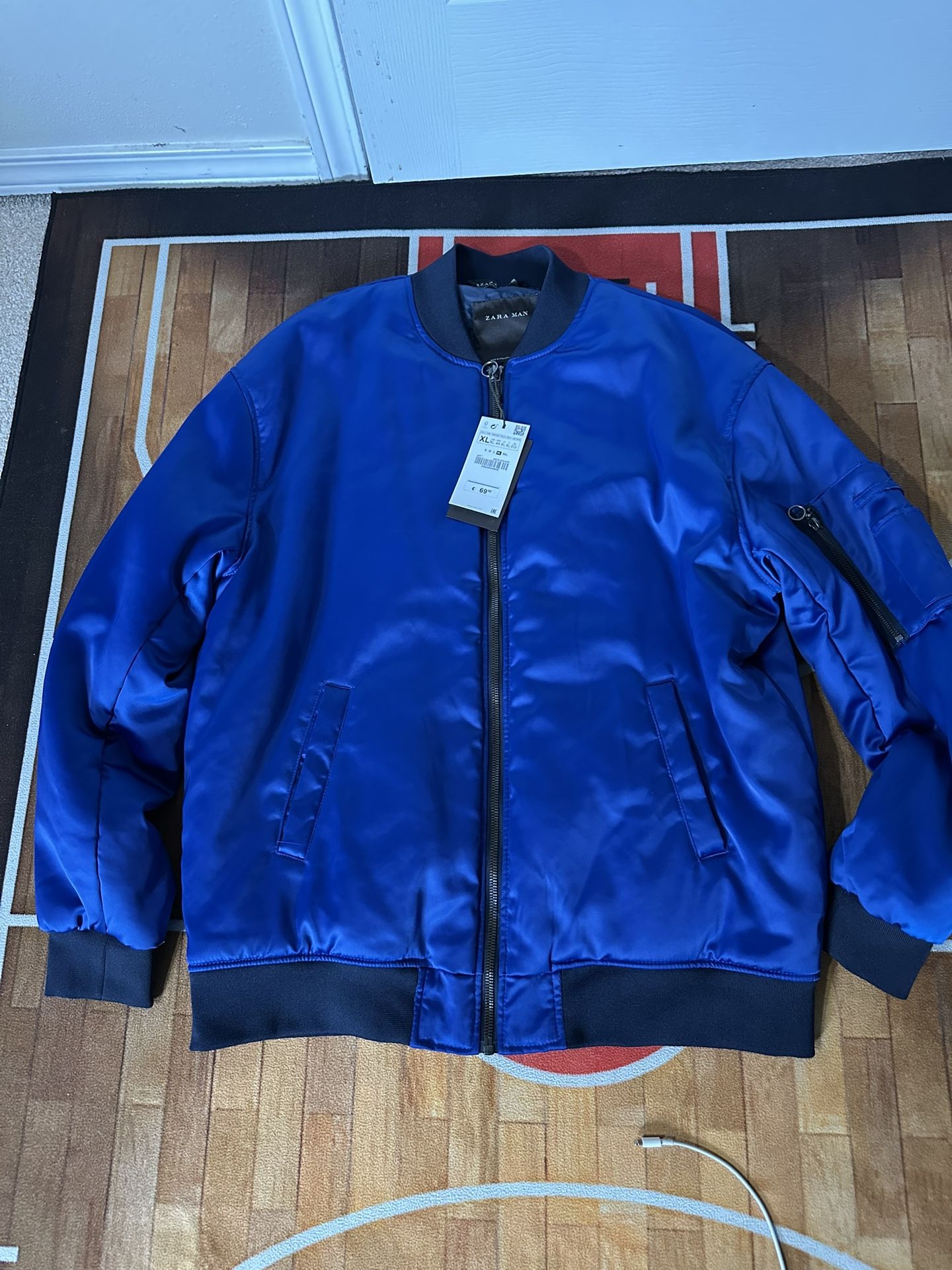 Zara Men’s XL Satin Bomber