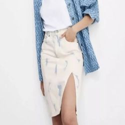 NWT Future Collective Denim Skirt