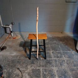 Handmade Walking Stick With Gun Rest