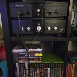 Xbox Original with Games and Stereo Amplifier