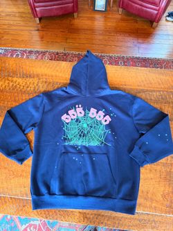 Navy hoodie spider