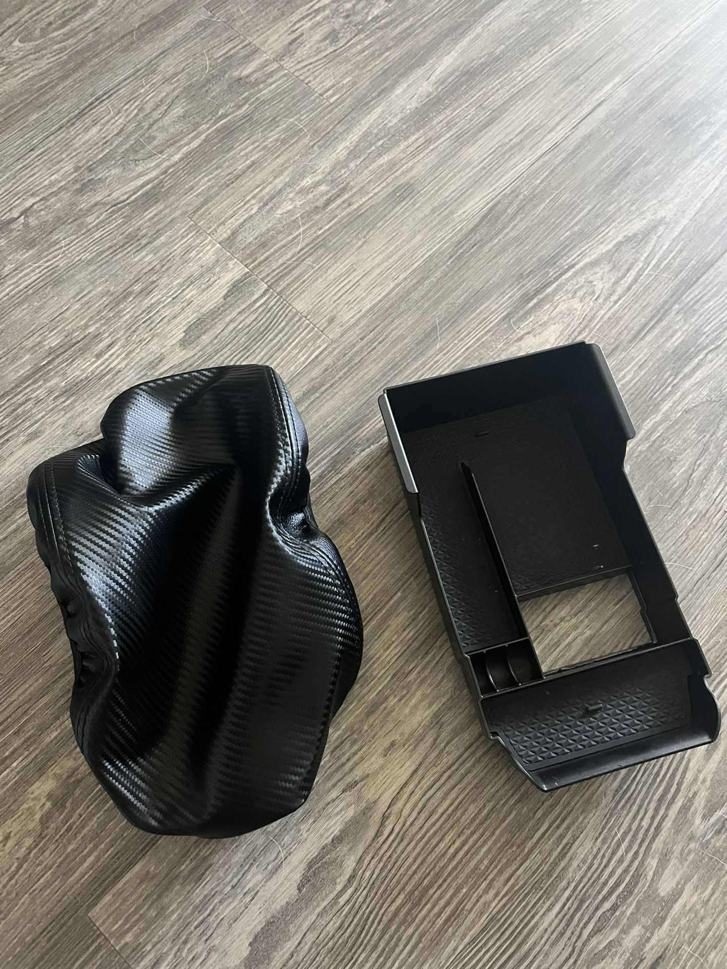 Carbon Armrest Cover Storage Organizer For Mazda 