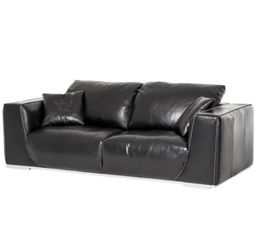 Sofia 93 Genuine Leather Square Arm Sofa