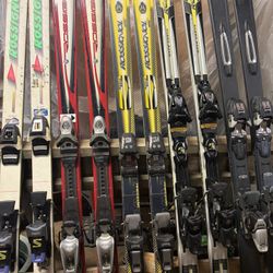 5–6 Pairs of Used Skis + Bindings – Fair Condition – $175+