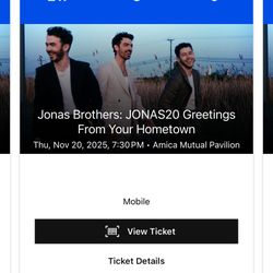 Jonas Brother Tickets 