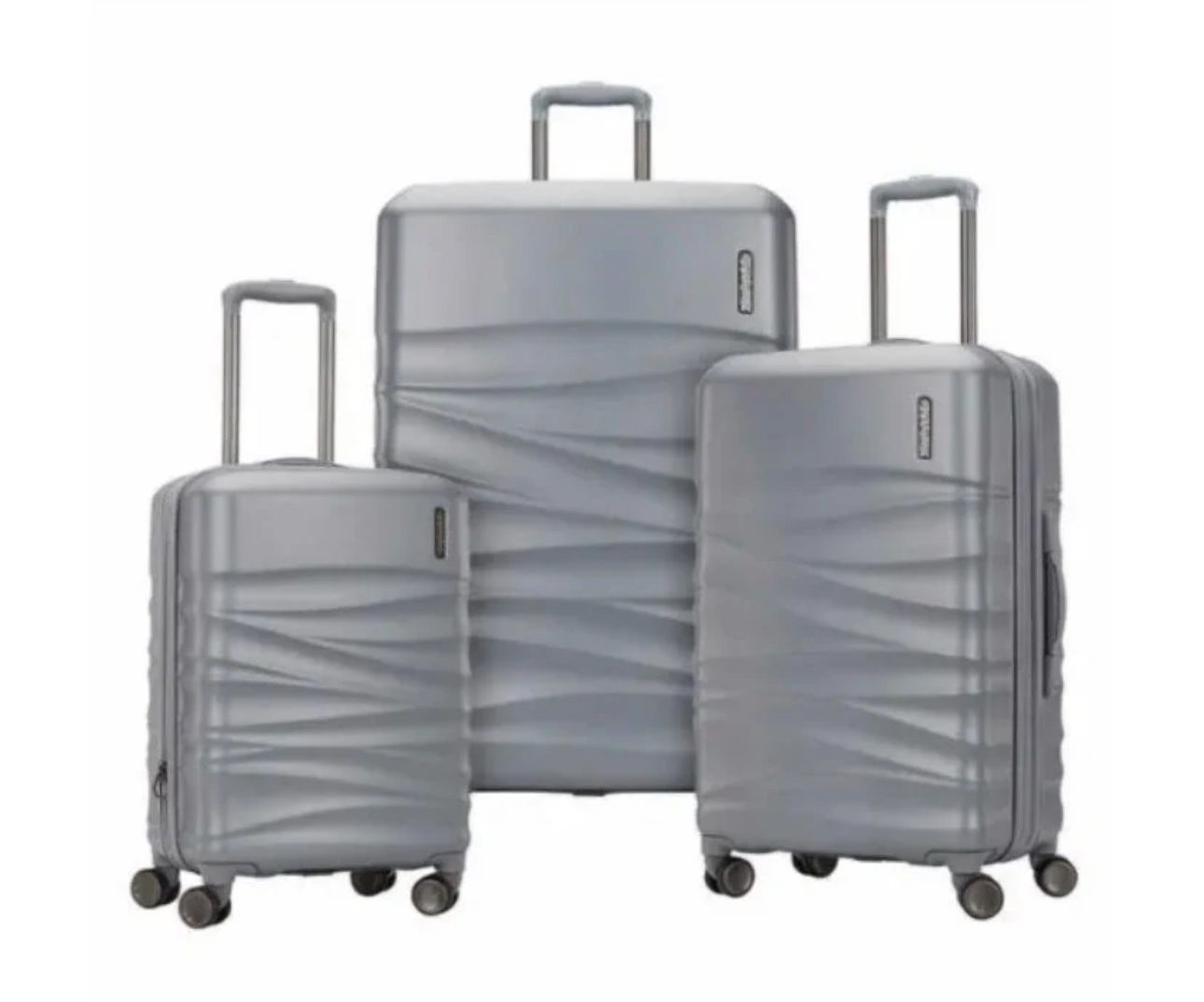 American Tourister Tranquil 3-piece Hardside Suitcase Luggage Set - Silver Gray