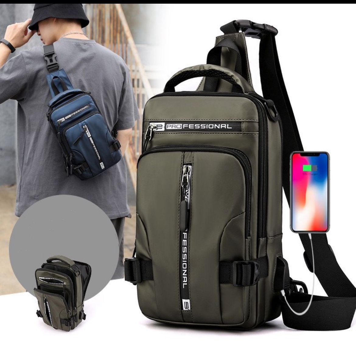 Sling Bag - Chest Backpack for Men and Women, Perfect for Hiking, Travel, and Everyday Casual Use