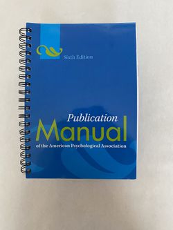 Publication Manual