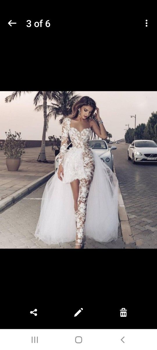 Wedding dress jumpsuit sexy