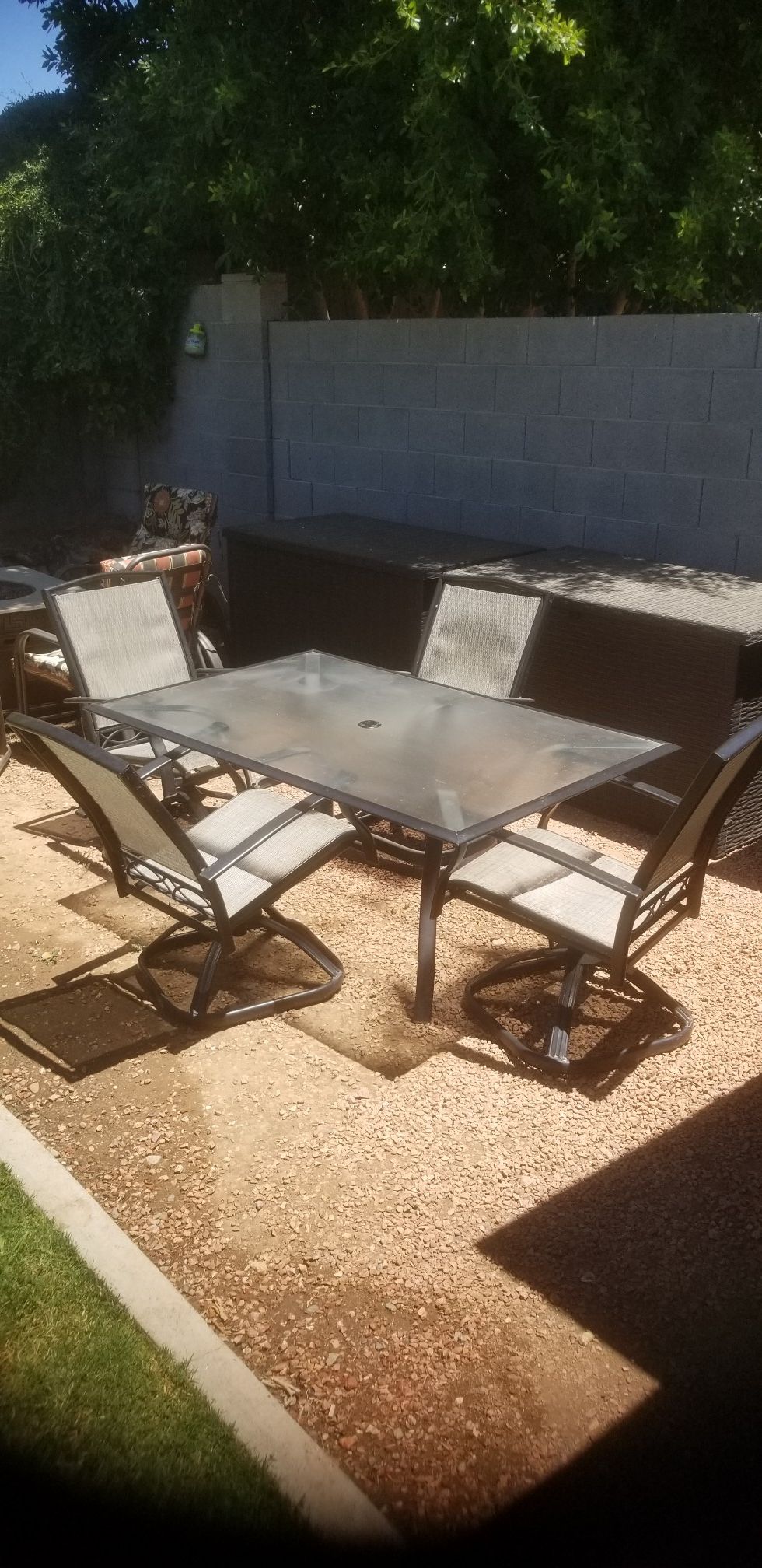 Patio table and chairs