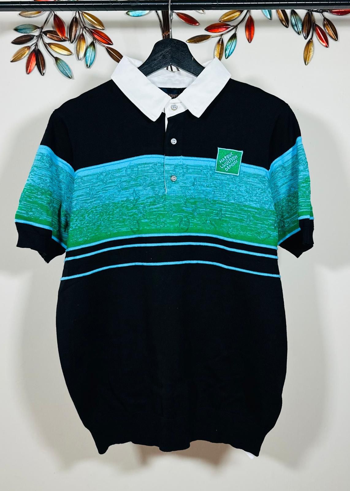 LOUIS VUITTON NEW SEASON SS25 IRIDESCENT JACQUARD POLO SHIRT !!!