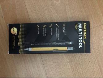 MAFEHAN 6-in-1 Multi Tool Pen with LED Light, Screwdriver, Level, Ruler & Stylus