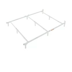 Heavy Duty Adjustable Metal Bed Frame, Sizes Twin - Queen, White
