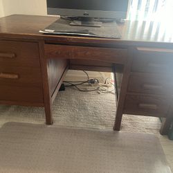 Large wooden executive desk