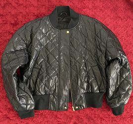 New Medium Faux Leather Jacket