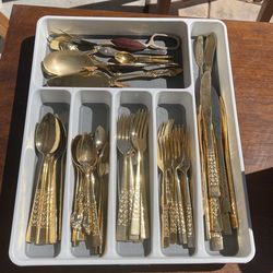 gold cutlery