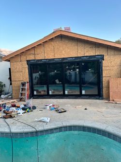 Aluminum Bifold, Vinyl, wood
