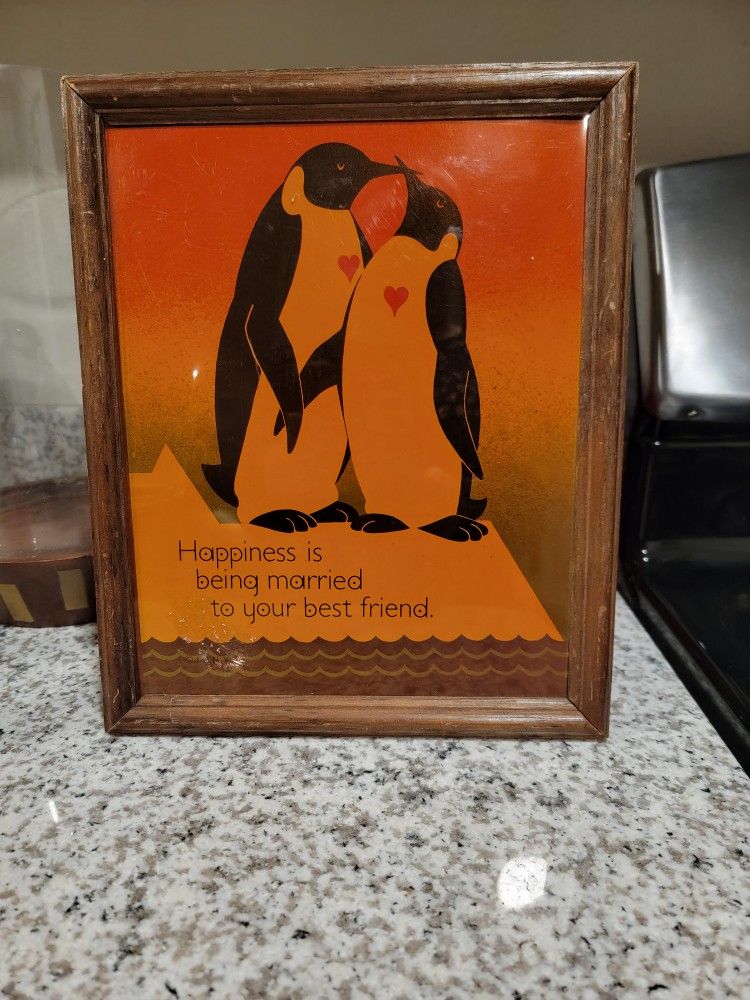 Vintage Framed Love Plaque Probably A Carnival Prize