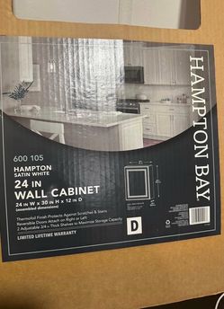 HAMPTON SATIN WHITE 24x30x12 CABINET