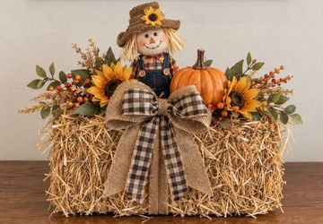2 foot Hay Bale Tabletop Decor