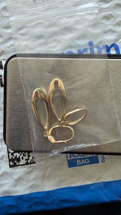 14k gold graduated ear drop earrings