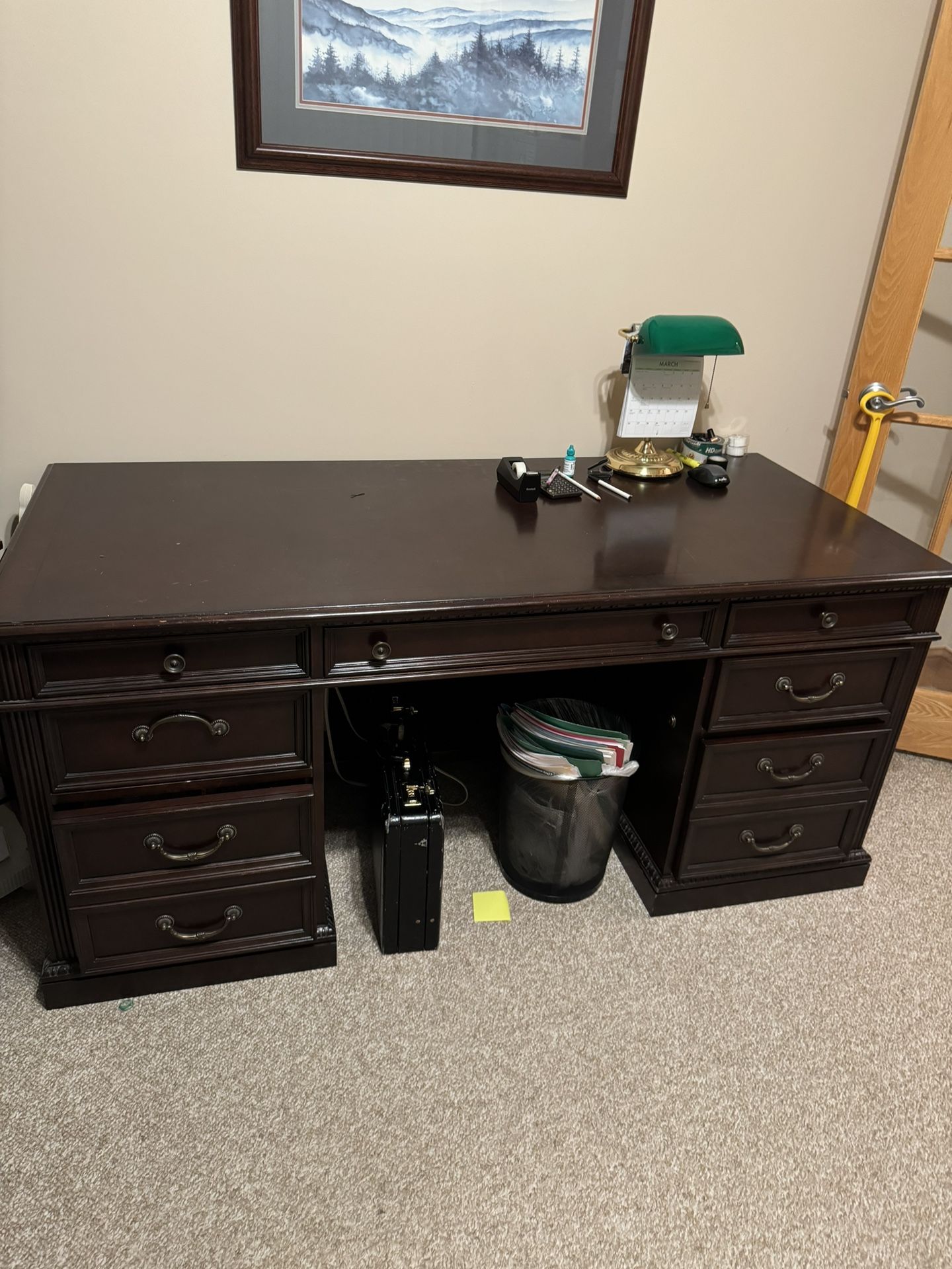 Solid Mahogany Wood Desk