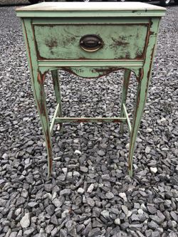 Green end side table