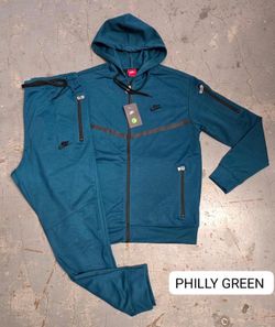 Nike Tech Fleece Tracksuit Set Philly Green