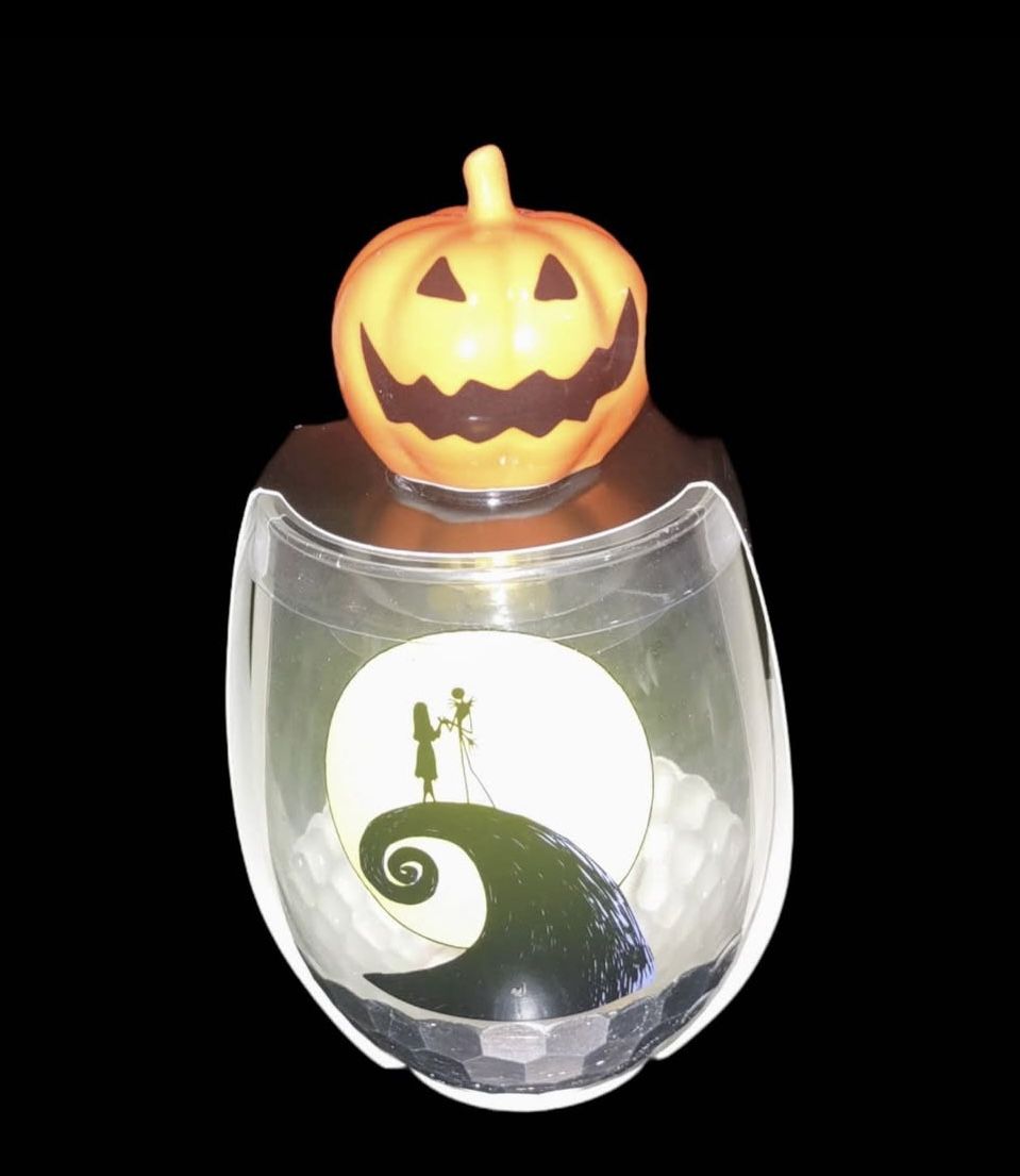Disney Nightmare Before Christmas Wine Glass with Stopper