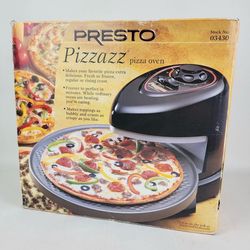 NEW SEALED Presto Pizzazz Oven Pizza Oven 03430 Black NOS 2003