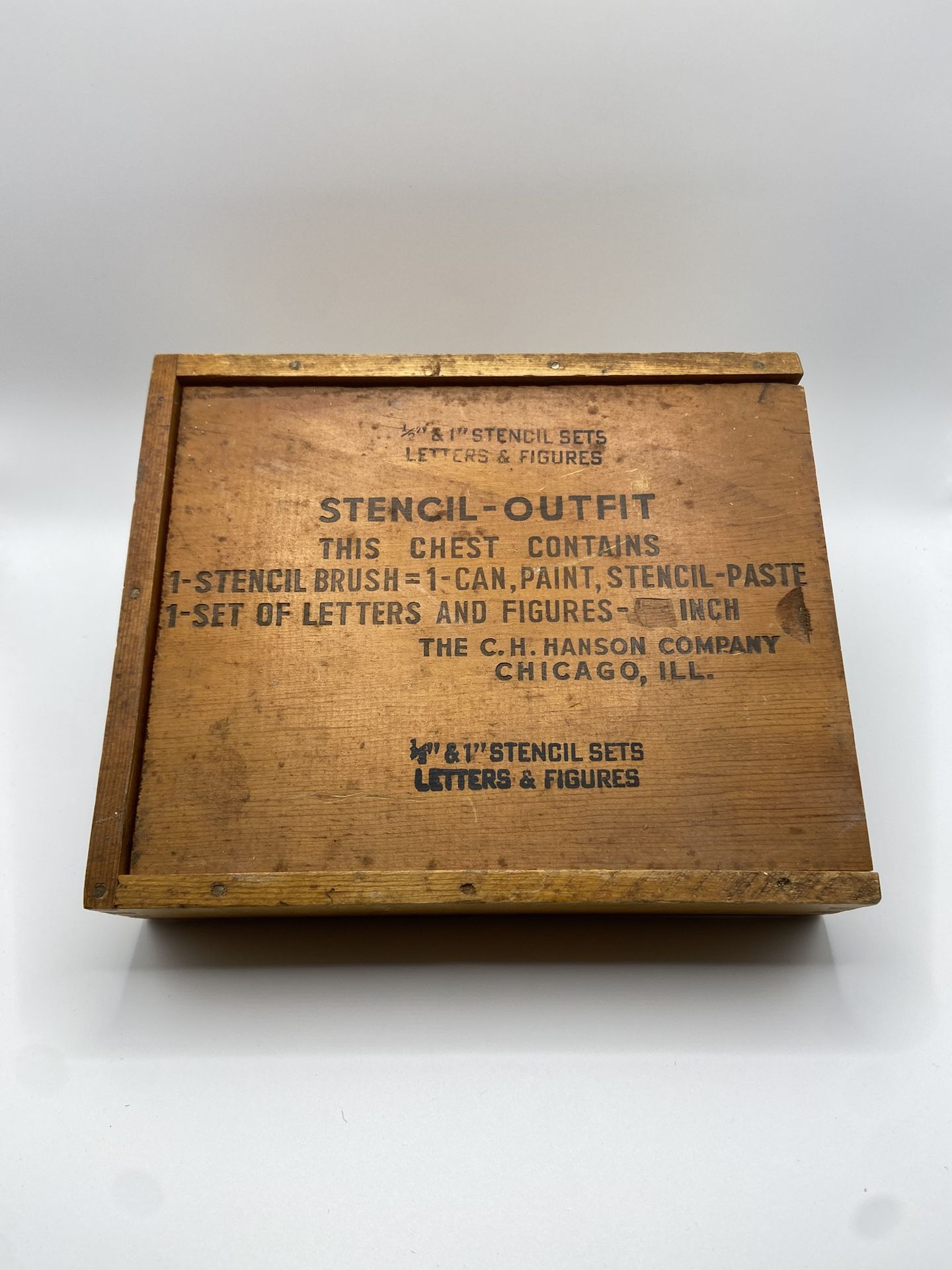 VINTAGE WWII Era Stencil Kit U.S. Outfit C.H. Hanson Co