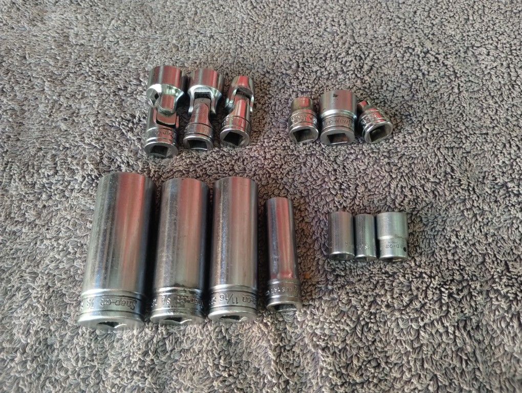 Snap On Tools Mix Socket 3/8 Drive+ 3 PCs 1/4