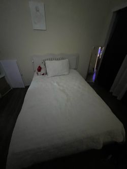 full bed frame and mattress