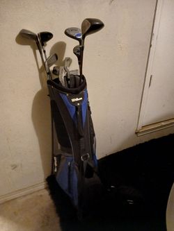Golf clubs with bag