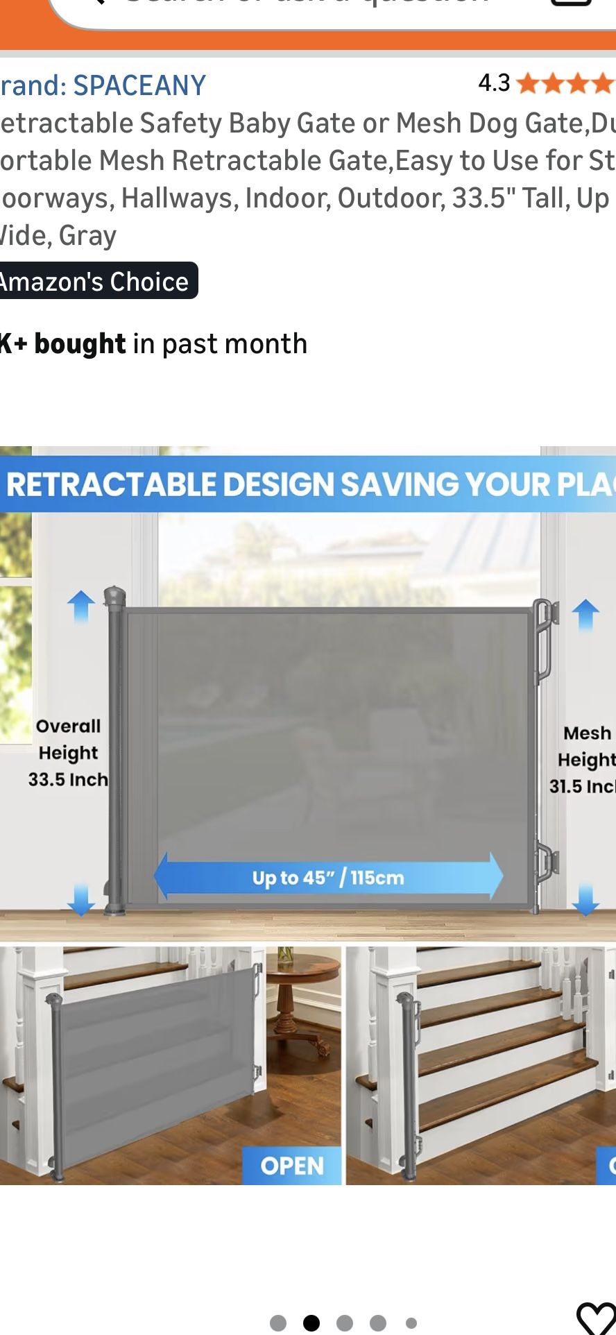 Retractable Baby Gate