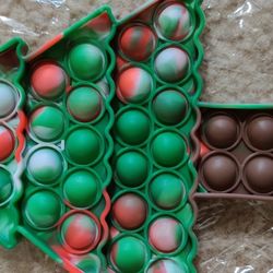  Christmas Pop-It Fidget Toy Tree Poppit Stocking

