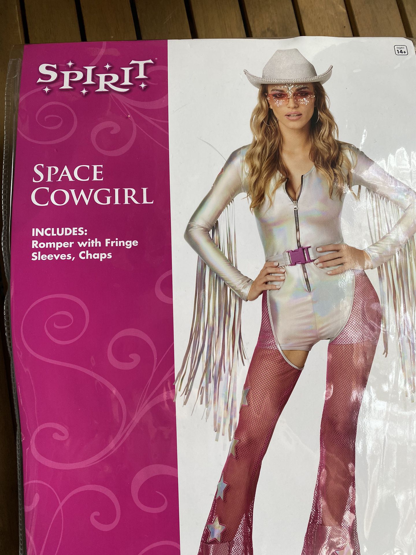 Pink Space Cowgirl Costume, Size S
