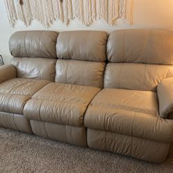 Reclining Couch And Free Arm Chair 