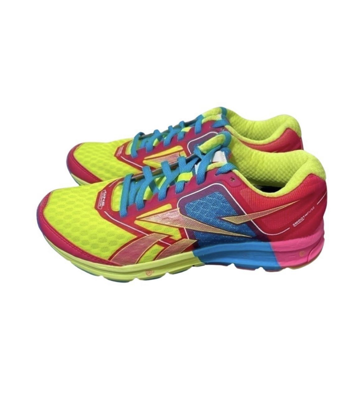 Reebok One Cushion Running V60602 Training Shoe Women Sz 6 Multi-Color Neon EUC