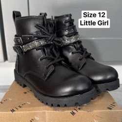 Black Boots size 12 for Little Girl