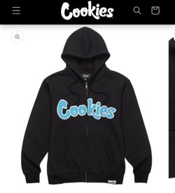 Cookies Original Logo Twill Zip Front Hoodie