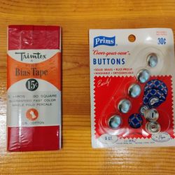 Vintage Trimtex Binding & Prims Buttons 