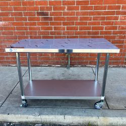 Stainless Steel Work Table w/ Galvanized Steel Undershelf 24” x 48” NSF approved