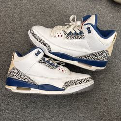 size 9 true blue jordan 3 