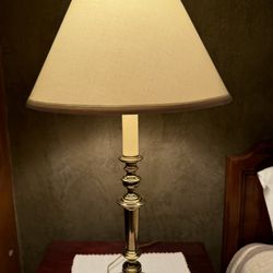 26” Brass-plated Table Lamp