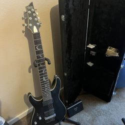 Shecter Dæmon LEFTHANDED 7 String Guitar. Bat Inlays 