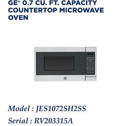 GE Microwave Oven 0.7 Cu Ft, 700 Watts JES1072SHSS Auto Time Defrost Stainless NEW 
