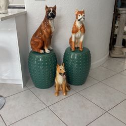 2 RARE Jade Green Asian Chinese Chinoiserie Garden Stools That Can Be Side Or End Tables.  Pair $250 Firm. 