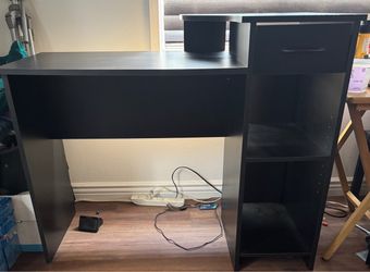 A desk and chair
